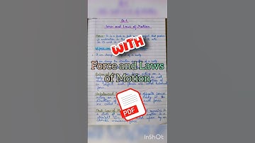 🤯Class 9 Force and Laws of Motion📚🎒 | Handwritten notes #shortsfeed #trending #viral #questionanswer