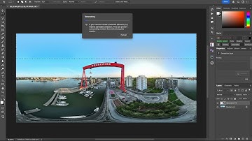 How to transform a 360 drone photo to a sphere image with mirrored text
