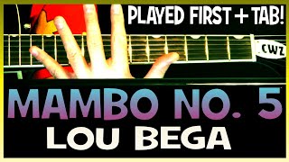 Video thumbnail of "Lou Bega Mambo Number 5 Guitar Chords Lesson & Tab Tutorial"