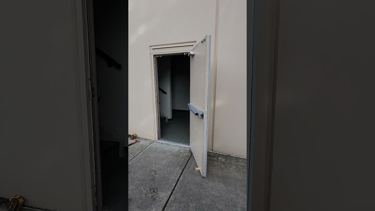Commercial Hollow Metal Door, Astragal Plate Installation.Weather Stripping Installation.