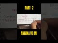 Remaining points of ANGINA VS MI #nursingstudent #angina #myocardialinfarction #chestpain