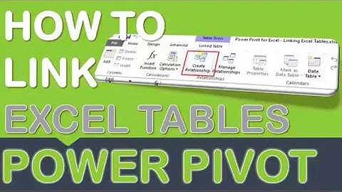 Link Excel Tables in Power Pivot to Create Relationships!