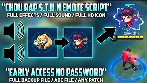 Chou S.T.U.N Emote Script Full Sound & Full HD Icon | Full Effects No Password+Backup File |ABC File
