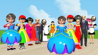 Scary Teacher 3D vs Squid Game Dresses Party Squid Game Doll Error and Nice  5 Times Challenge