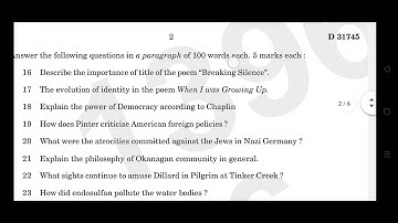 3rd sem English signatures :Expressing the self 2022 year question paper calicut university