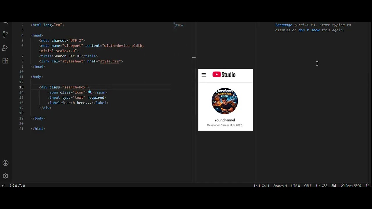 Search Bar - YouTube