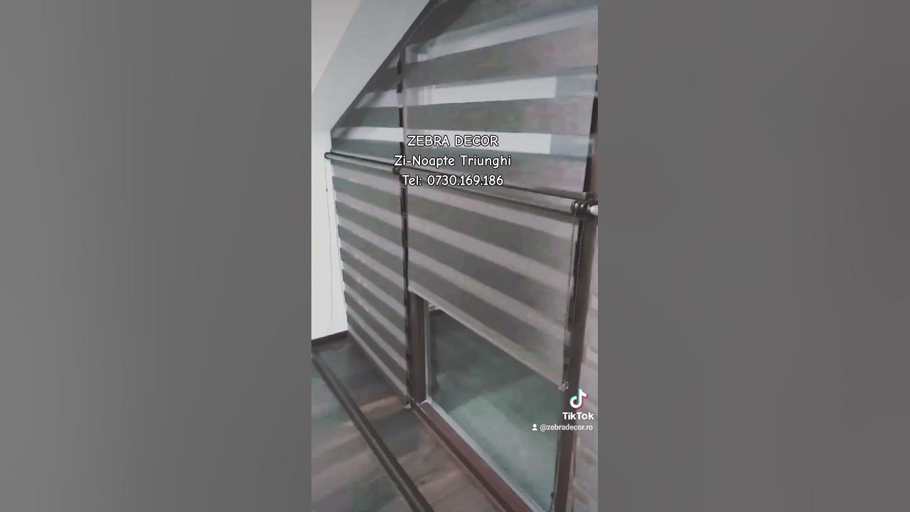 Jaluzele pe Triunghi Zi Noapte Wenge Zebra Decor Jaluzele Rolete 
