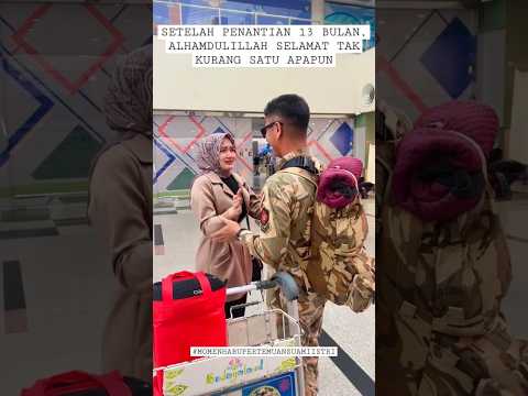istri prajurit TNI menangis saat bertemu dengan suaminya ‼️#tni #nangis #pasutri #momenharu #shorts