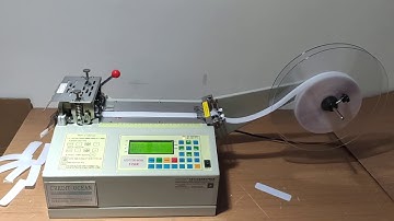Credit Ocean CO-120R Velcro Tape Round shape Cutter Strip Cutting Machine video