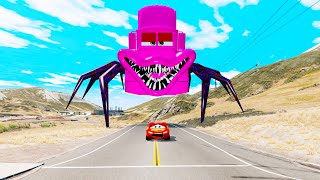 Epic Escape From Lightning McQueen Eater Monsters | McQueen VS McQueen | BeamNG.Drive #443