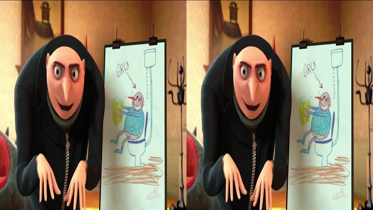 Despicable Me - Gru's Presentation / Toilet / Video Call / It's over, Gru  (4K UHD 2160p) on Make a GIF