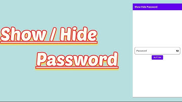 How to show and hide Password - Android Studio Tutorial