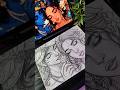 Radha Krishna Drawing ❤️‍🩹🦚✍️, Krishna Drawing In Animestyle #shorts #janmashtami #radha #krishna