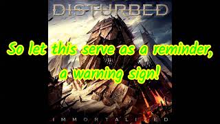 DISTURBED - WARNING SIGN (Lyric Video)