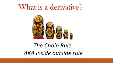 What is a derivative? (Part 5: The chain rule)