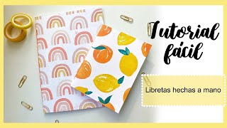 COMO HACER LIBRETAS a mano con POCOS MATERIALES  tutorial fácil y rápido