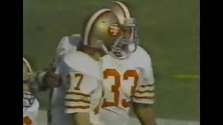 Roger Craig caught a screen pass from Joe Montana on a blitzed and took it down to in LA 15yrl.