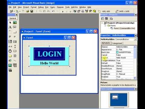 visual basic button tutorial