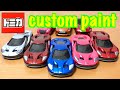 トミカ フォードGTをカスタムペイント⭐️GTRのオレンジ色のつもりが失敗 マツダ ロードスターの赤色のつもりが 失敗!Tomica Custom Paint