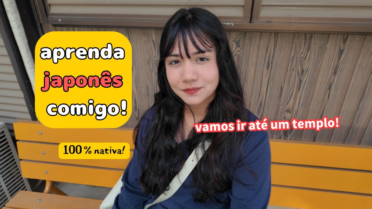 caminhando até um templo e ensinando japonês！