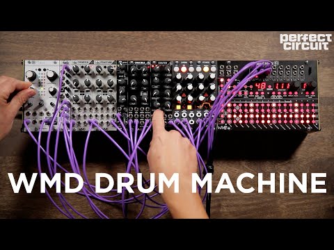 WMD Eurorack Drum Machine With The New Crater Kick Drum + Tiptop Audio Effects Modules