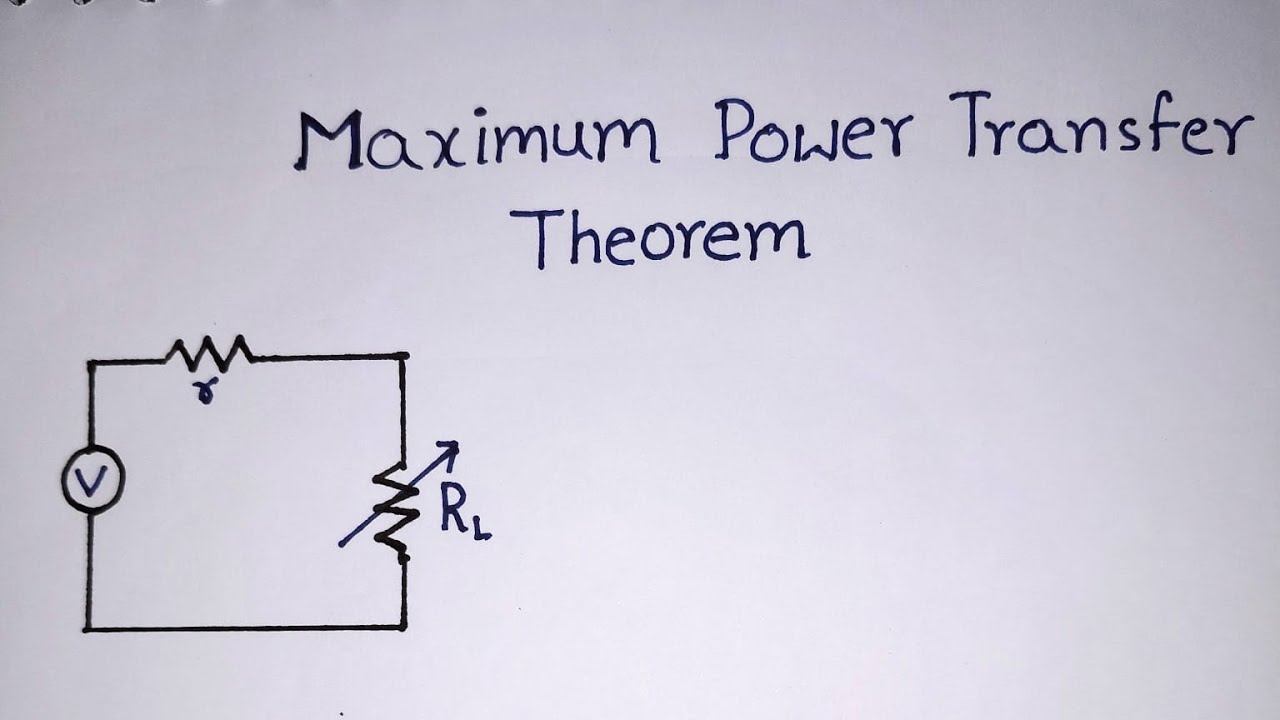 Maximum Power Transfer theorem in Telugu|Network Analysis|EEE - YouTube