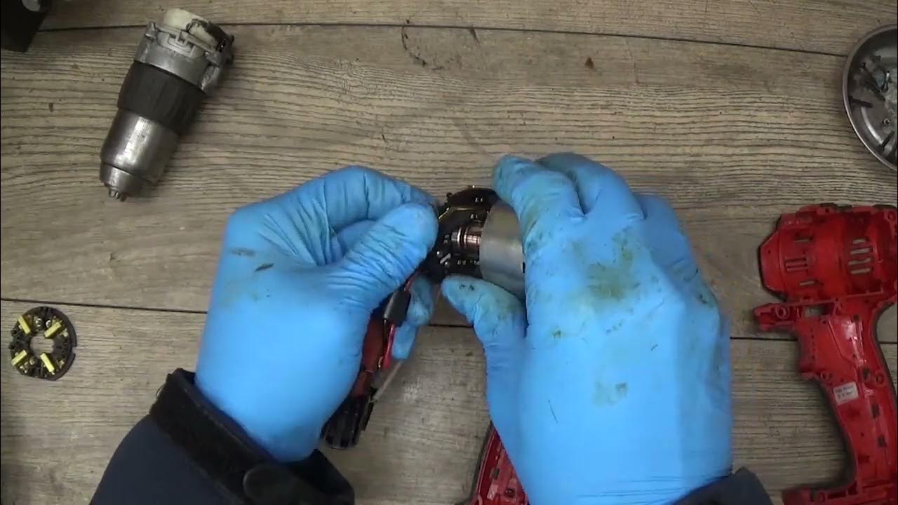 How To Replace The Brushes on a Milwaukee M18 Cordless Drill - YouTube