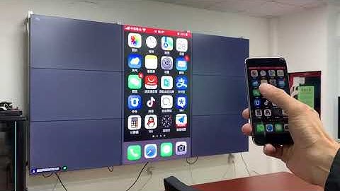 Clickshare Phone or Laptop, PC on video wall. Wireless BYOD Content Sharing System Airplay, Miracast