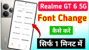 Realme gt 6 5g me font style kaise change kare | how to change font style in realme gt 6 5g 