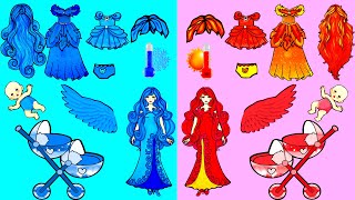 Бумажные Куклы Одеваются - Ледяной Мать И Дочь Одеваются - Barbie Story & Crafts