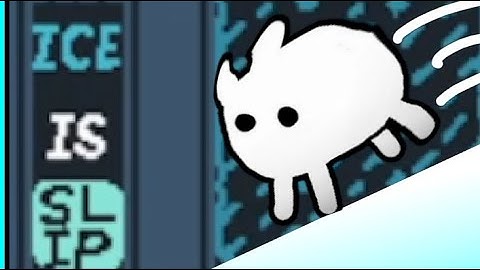 Baba Is You, with "realistic" ice physics (custom keyword: SLIP)