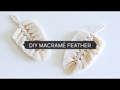 DIY Macramé Feather