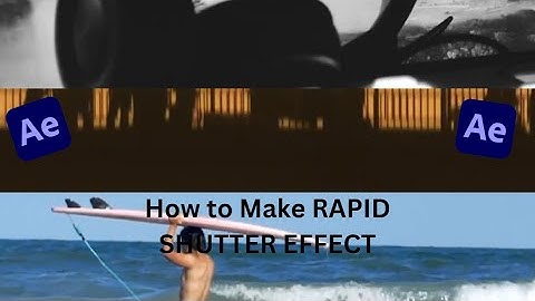 How to Make RAPID SHUTTER EFFECT in After Effects