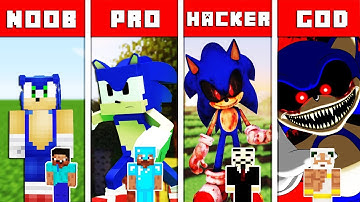 Minecraft Battle: SONIC MUTANT CHALLENGE - NOOB vs PRO vs HACKER vs GOD in Minecraft Animation