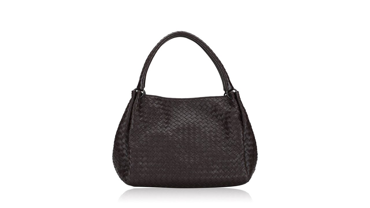 Bottega Veneta Nappa Intrecciato Parachute Bag Ebano