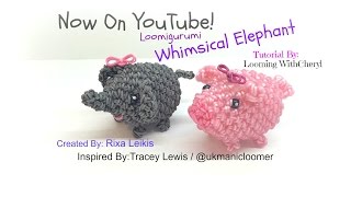 картинка: Rainbow Loom Whimsical Elephant Loomigurumi Amigurumi Hook Only слон Лумигуруми