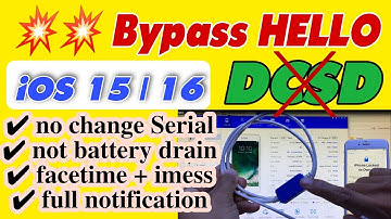 [NEW] Bypass HELLO No need DCSD cable | 6s to X | not delete baseband | full notification #vienthyhG