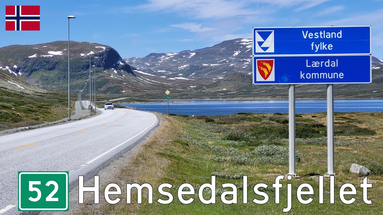 美ルート（ビルート） Hemsedalsfjellet mountain pass in Norway - YouTube