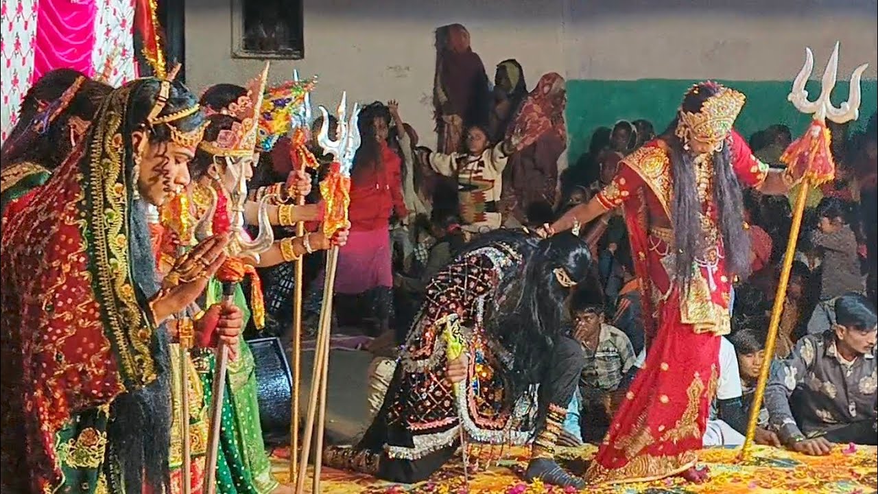 અમરીયા દત ને ગાય ના હાડ પીંજર માથી બહાર કાઢે માઁ મેલડી !! મેલડી મંડળ રૂપાવટી !! અમરીયા દત નો વધ #