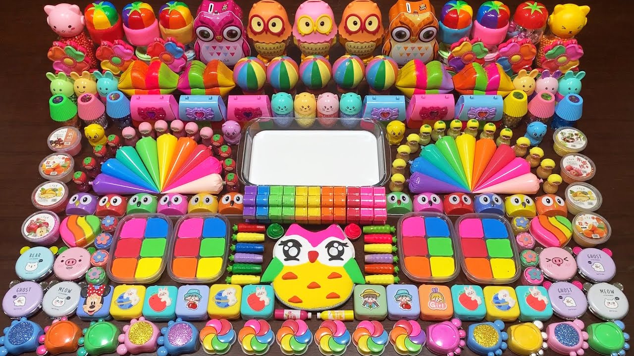 SPECIAL WITH FOAM AND CLAY PIPING BAG | Mixing Random Things Into GLOSSY Slime 