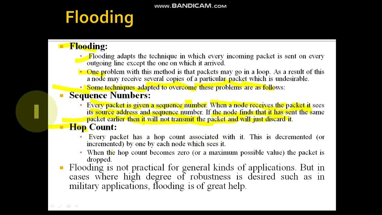 Flooding routing algorithm | computer Networks - YouTube