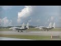 沖縄那覇空港でF-15イーグルが離陸待ちの目の前でテイクオフ
