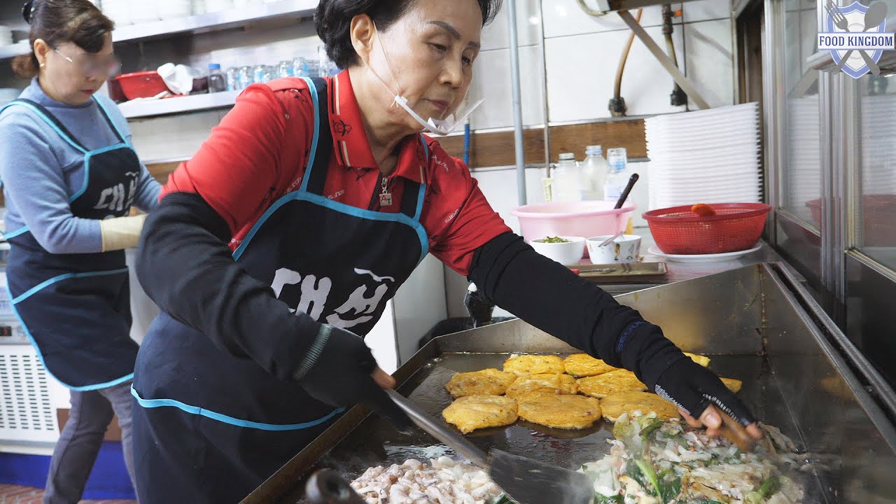 (40년전통) 가성비 최고!! 오징어폭탄 파전 & 녹두빈대떡 / 부산 범일동