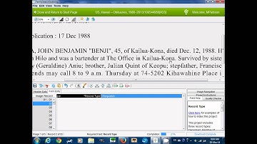 FamilySearch Indexing: How to Index Obituaries 1