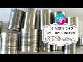 10 Ideas for Recycling Tin Cans into Beautiful Christmas Home Decor