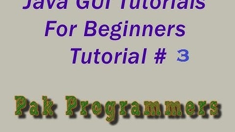 Java GUI Tutorial 3 Adding Images To Window