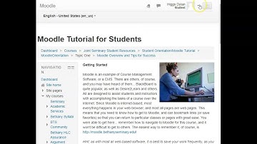 Moodle Student Orientation BTS