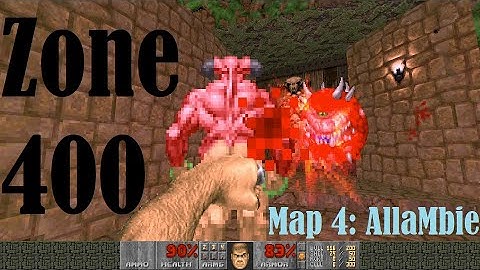 Doom 2: Zone 400 by pcorf - Map 4: AllaMbie - UV MAX 1st attempt no deaths whew gotta go to Cotsco