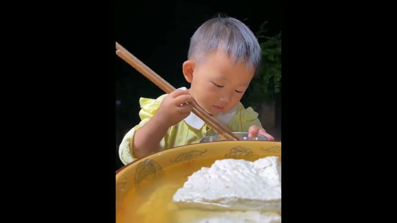 Making lentil pudding in very heavy rainy weather