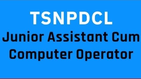 question paper TSNPDCL  junior assistant cum COMPUTER OPERATOR  june 4 2023